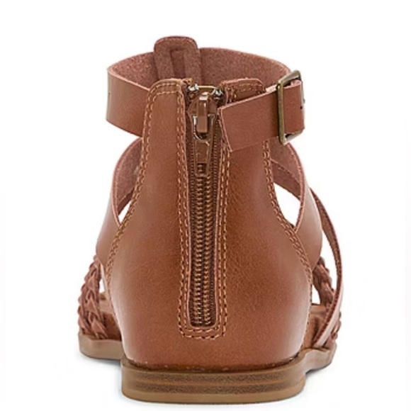 Pop Womens Traffic Ankle Strap Flat Sandals - Picture 3 of 12